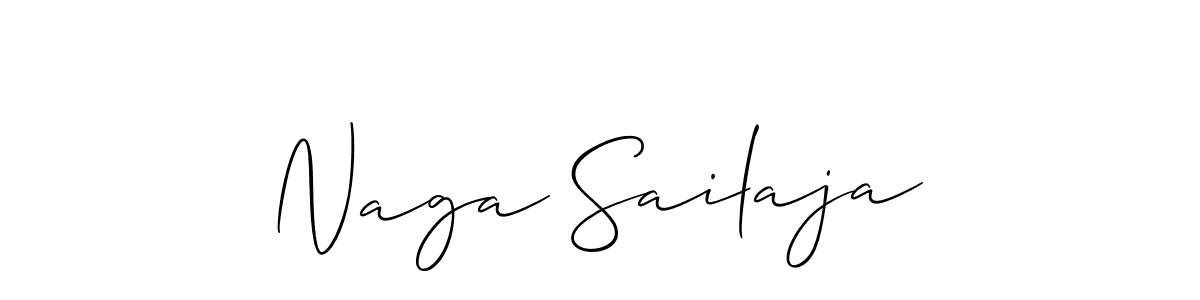 Create a beautiful signature design for name Naga Sailaja. With this signature (Allison_Script) fonts, you can make a handwritten signature for free. Naga Sailaja signature style 2 images and pictures png