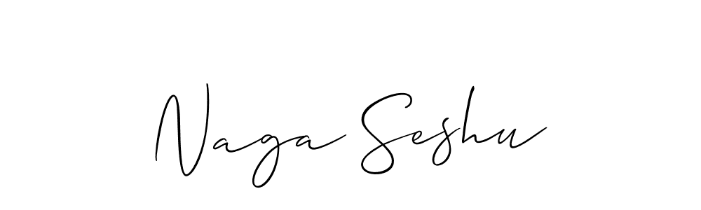 Make a beautiful signature design for name Naga Seshu. With this signature (Allison_Script) style, you can create a handwritten signature for free. Naga Seshu signature style 2 images and pictures png