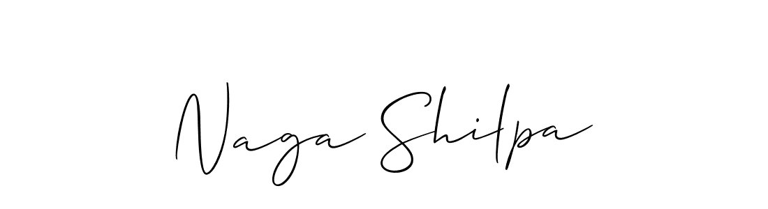 Create a beautiful signature design for name Naga Shilpa. With this signature (Allison_Script) fonts, you can make a handwritten signature for free. Naga Shilpa signature style 2 images and pictures png