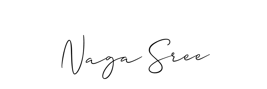 How to Draw Naga Sree signature style? Allison_Script is a latest design signature styles for name Naga Sree. Naga Sree signature style 2 images and pictures png
