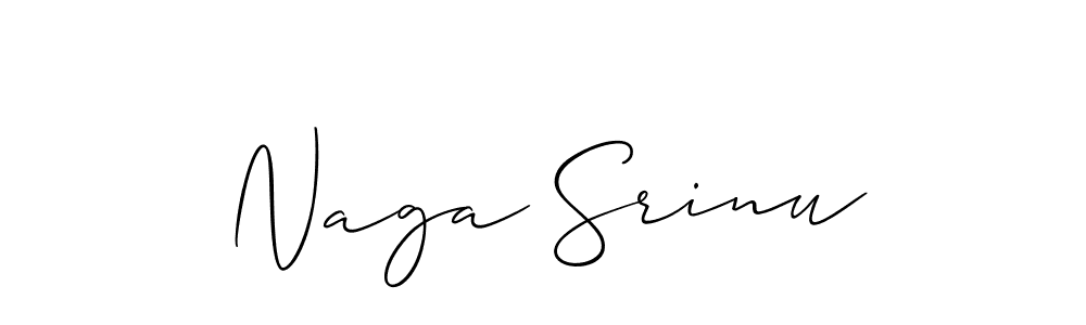 Use a signature maker to create a handwritten signature online. With this signature software, you can design (Allison_Script) your own signature for name Naga Srinu. Naga Srinu signature style 2 images and pictures png