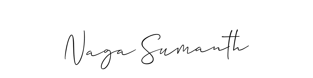 Similarly Allison_Script is the best handwritten signature design. Signature creator online .You can use it as an online autograph creator for name Naga Sumanth. Naga Sumanth signature style 2 images and pictures png