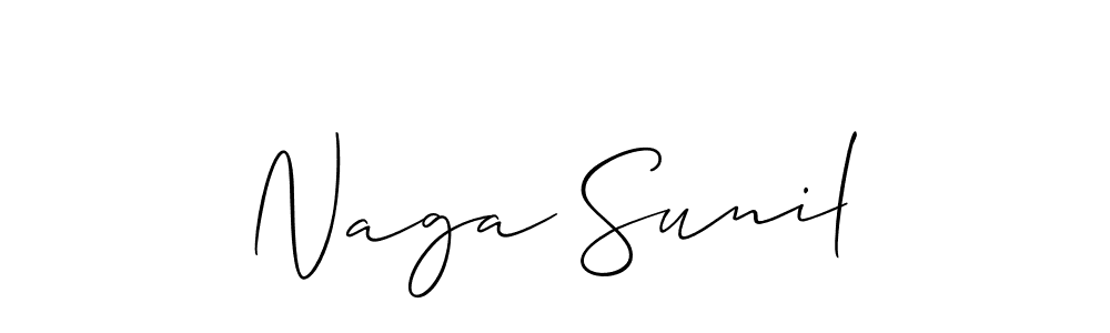 It looks lik you need a new signature style for name Naga Sunil. Design unique handwritten (Allison_Script) signature with our free signature maker in just a few clicks. Naga Sunil signature style 2 images and pictures png