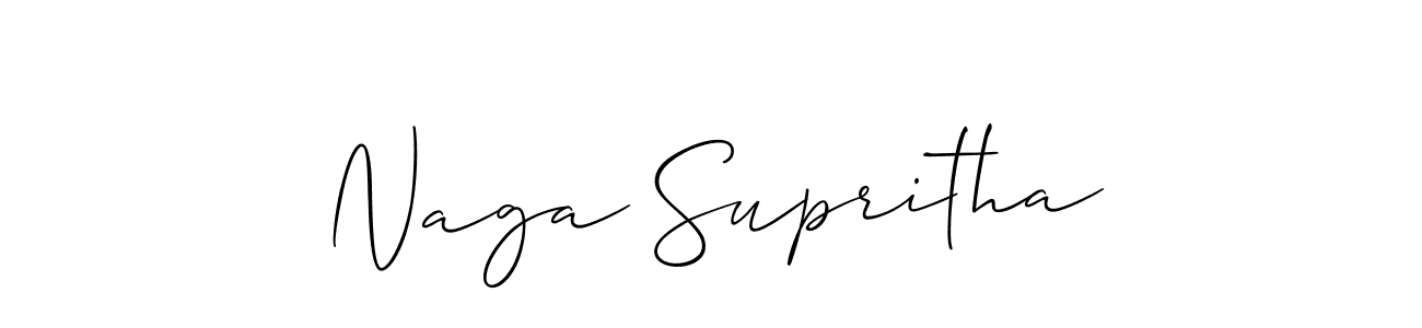 Make a beautiful signature design for name Naga Supritha. Use this online signature maker to create a handwritten signature for free. Naga Supritha signature style 2 images and pictures png