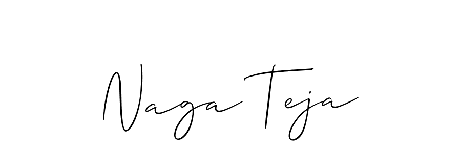 Design your own signature with our free online signature maker. With this signature software, you can create a handwritten (Allison_Script) signature for name Naga Teja. Naga Teja signature style 2 images and pictures png