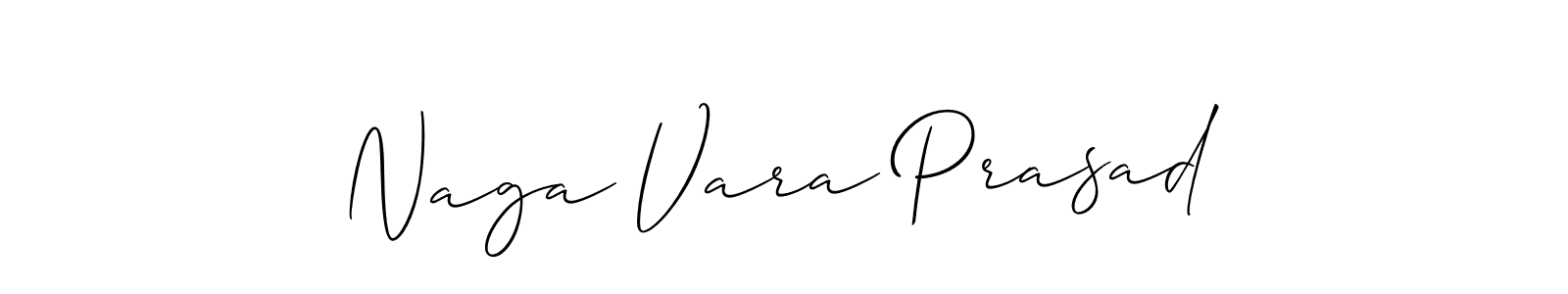 Use a signature maker to create a handwritten signature online. With this signature software, you can design (Allison_Script) your own signature for name Naga Vara Prasad. Naga Vara Prasad signature style 2 images and pictures png