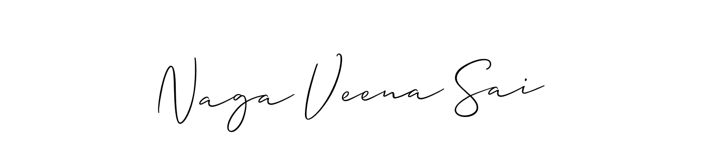 The best way (Allison_Script) to make a short signature is to pick only two or three words in your name. The name Naga Veena Sai include a total of six letters. For converting this name. Naga Veena Sai signature style 2 images and pictures png