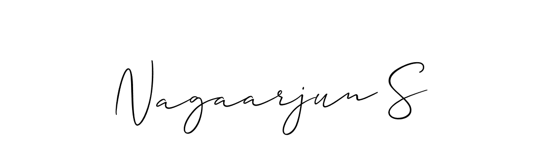 Also we have Nagaarjun S name is the best signature style. Create professional handwritten signature collection using Allison_Script autograph style. Nagaarjun S signature style 2 images and pictures png