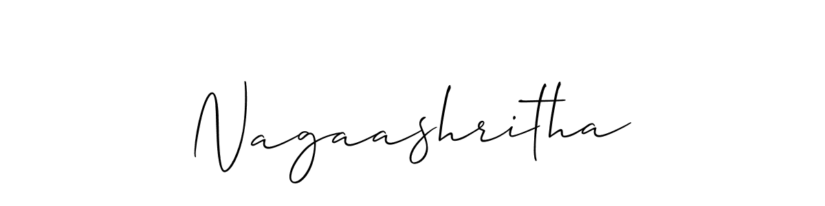 Make a beautiful signature design for name Nagaashritha. With this signature (Allison_Script) style, you can create a handwritten signature for free. Nagaashritha signature style 2 images and pictures png