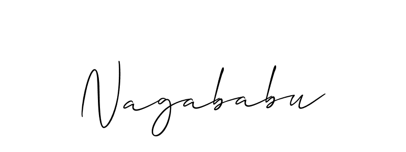 Create a beautiful signature design for name Nagababu. With this signature (Allison_Script) fonts, you can make a handwritten signature for free. Nagababu signature style 2 images and pictures png