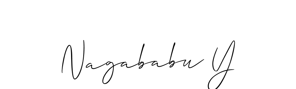Also we have Nagababu Y name is the best signature style. Create professional handwritten signature collection using Allison_Script autograph style. Nagababu Y signature style 2 images and pictures png