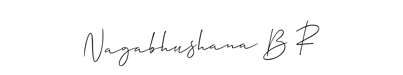 It looks lik you need a new signature style for name Nagabhushana B R. Design unique handwritten (Allison_Script) signature with our free signature maker in just a few clicks. Nagabhushana B R signature style 2 images and pictures png