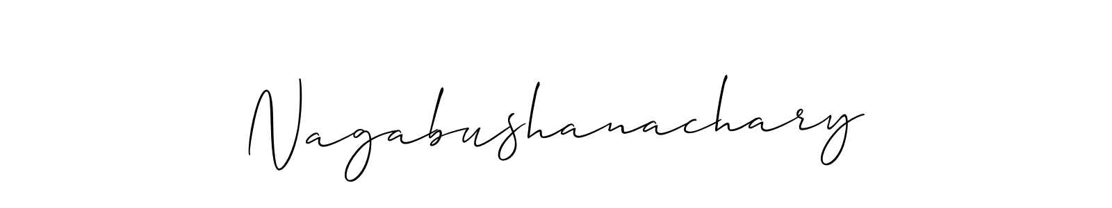 Nagabushanachary stylish signature style. Best Handwritten Sign (Allison_Script) for my name. Handwritten Signature Collection Ideas for my name Nagabushanachary. Nagabushanachary signature style 2 images and pictures png