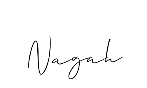 How to make Nagah signature? Allison_Script is a professional autograph style. Create handwritten signature for Nagah name. Nagah signature style 2 images and pictures png