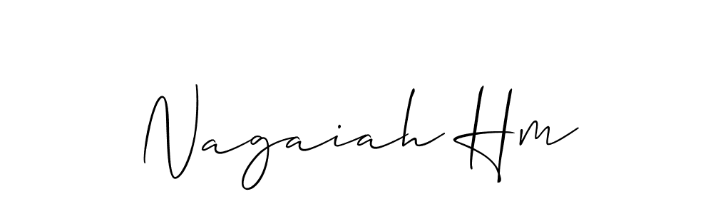 How to make Nagaiah Hm name signature. Use Allison_Script style for creating short signs online. This is the latest handwritten sign. Nagaiah Hm signature style 2 images and pictures png