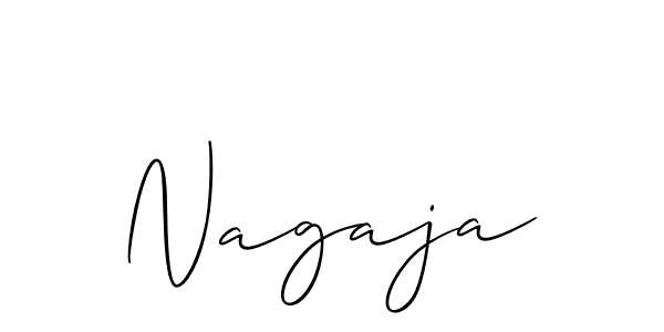 Make a beautiful signature design for name Nagaja. With this signature (Allison_Script) style, you can create a handwritten signature for free. Nagaja signature style 2 images and pictures png