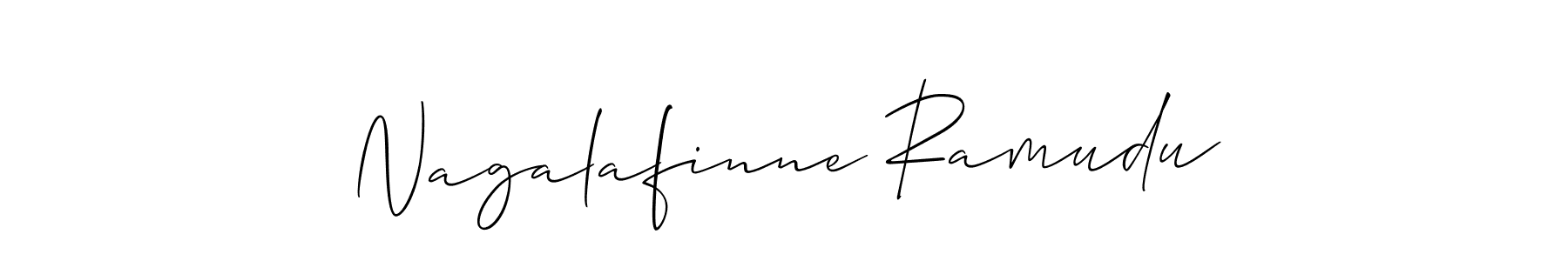 You should practise on your own different ways (Allison_Script) to write your name (Nagalafinne Ramudu) in signature. don't let someone else do it for you. Nagalafinne Ramudu signature style 2 images and pictures png