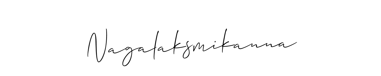 Design your own signature with our free online signature maker. With this signature software, you can create a handwritten (Allison_Script) signature for name Nagalaksmikanna. Nagalaksmikanna signature style 2 images and pictures png