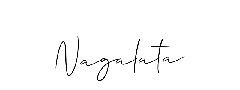 How to make Nagalata name signature. Use Allison_Script style for creating short signs online. This is the latest handwritten sign. Nagalata signature style 2 images and pictures png