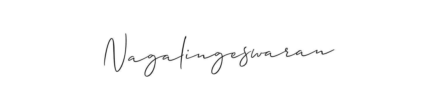 How to make Nagalingeswaran name signature. Use Allison_Script style for creating short signs online. This is the latest handwritten sign. Nagalingeswaran signature style 2 images and pictures png