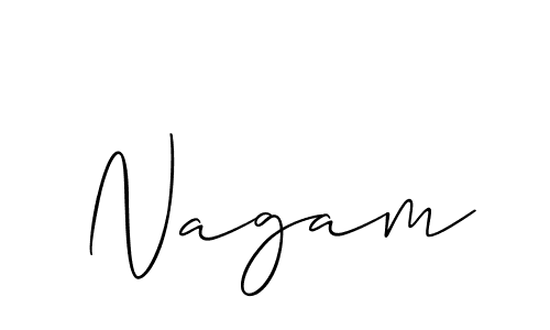 How to make Nagam signature? Allison_Script is a professional autograph style. Create handwritten signature for Nagam name. Nagam signature style 2 images and pictures png