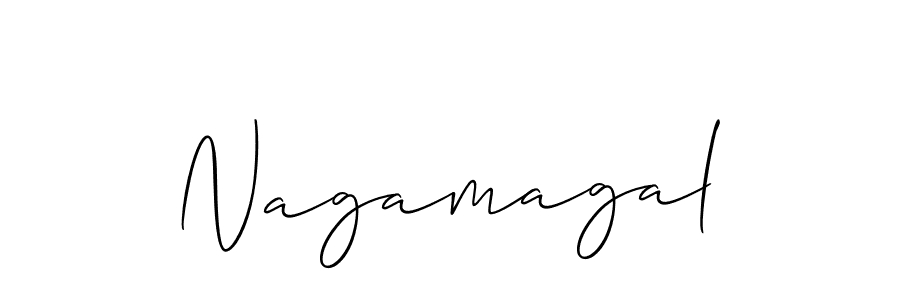 It looks lik you need a new signature style for name Nagamagal. Design unique handwritten (Allison_Script) signature with our free signature maker in just a few clicks. Nagamagal signature style 2 images and pictures png