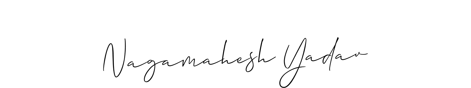 Use a signature maker to create a handwritten signature online. With this signature software, you can design (Allison_Script) your own signature for name Nagamahesh Yadav. Nagamahesh Yadav signature style 2 images and pictures png