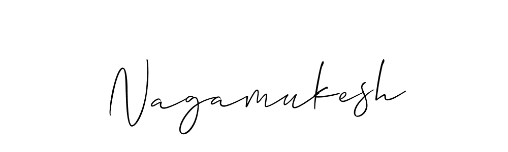 Use a signature maker to create a handwritten signature online. With this signature software, you can design (Allison_Script) your own signature for name Nagamukesh. Nagamukesh signature style 2 images and pictures png