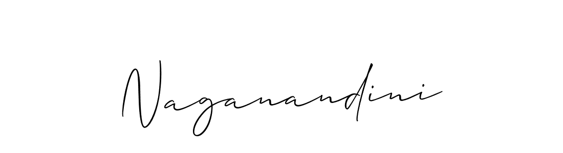 How to make Naganandini signature? Allison_Script is a professional autograph style. Create handwritten signature for Naganandini name. Naganandini signature style 2 images and pictures png