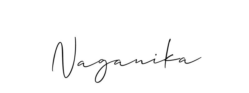 Also we have Naganika name is the best signature style. Create professional handwritten signature collection using Allison_Script autograph style. Naganika signature style 2 images and pictures png