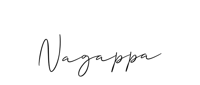 Use a signature maker to create a handwritten signature online. With this signature software, you can design (Allison_Script) your own signature for name Nagappa. Nagappa signature style 2 images and pictures png