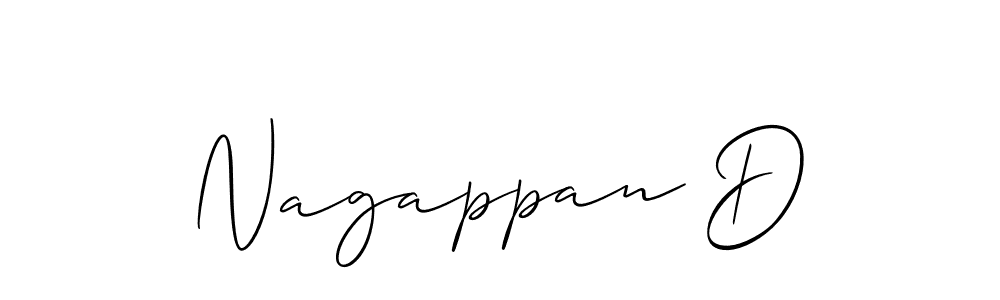 Best and Professional Signature Style for Nagappan D. Allison_Script Best Signature Style Collection. Nagappan D signature style 2 images and pictures png