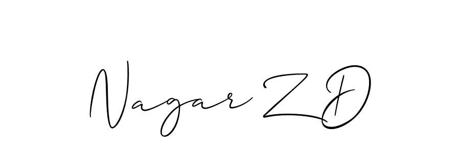 You should practise on your own different ways (Allison_Script) to write your name (Nagar Z D) in signature. don't let someone else do it for you. Nagar Z D signature style 2 images and pictures png