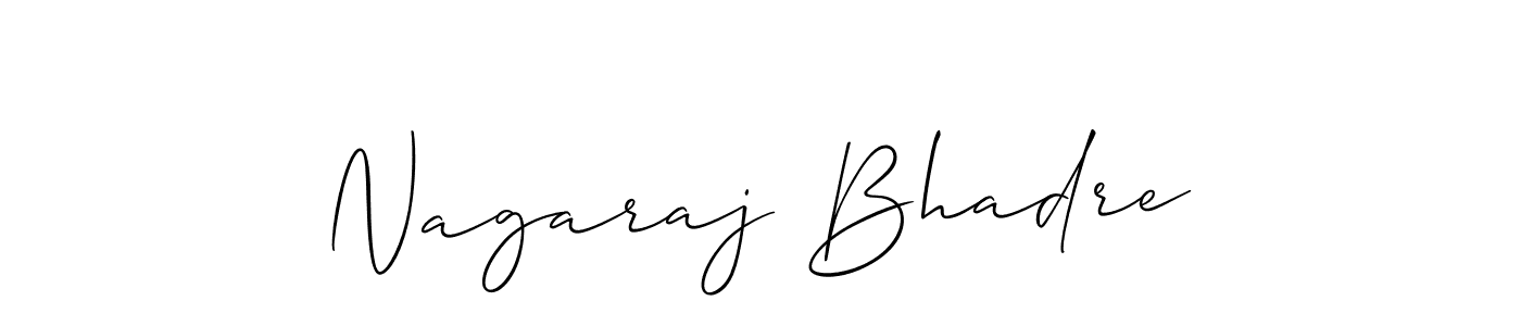 It looks lik you need a new signature style for name Nagaraj Bhadre. Design unique handwritten (Allison_Script) signature with our free signature maker in just a few clicks. Nagaraj Bhadre signature style 2 images and pictures png