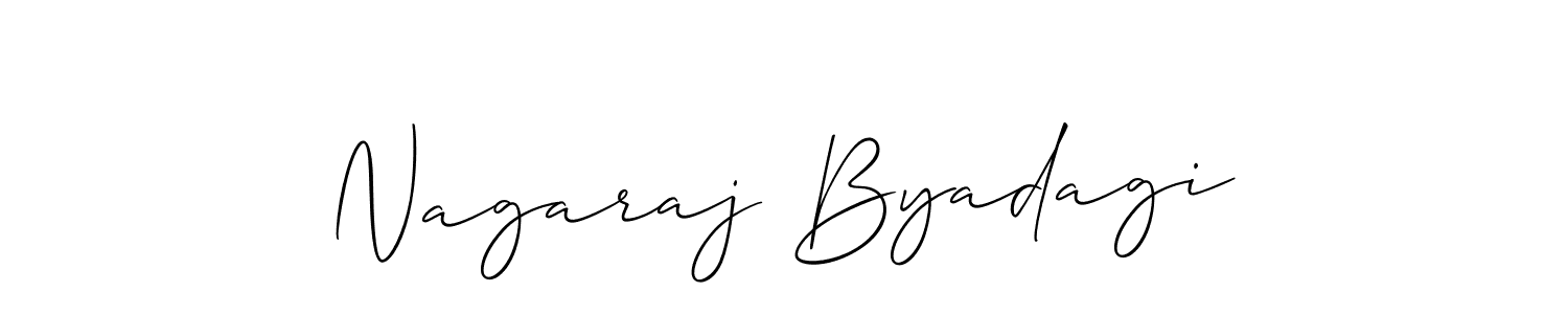 The best way (Allison_Script) to make a short signature is to pick only two or three words in your name. The name Nagaraj Byadagi include a total of six letters. For converting this name. Nagaraj Byadagi signature style 2 images and pictures png