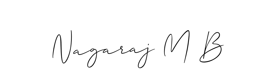 Use a signature maker to create a handwritten signature online. With this signature software, you can design (Allison_Script) your own signature for name Nagaraj M B. Nagaraj M B signature style 2 images and pictures png