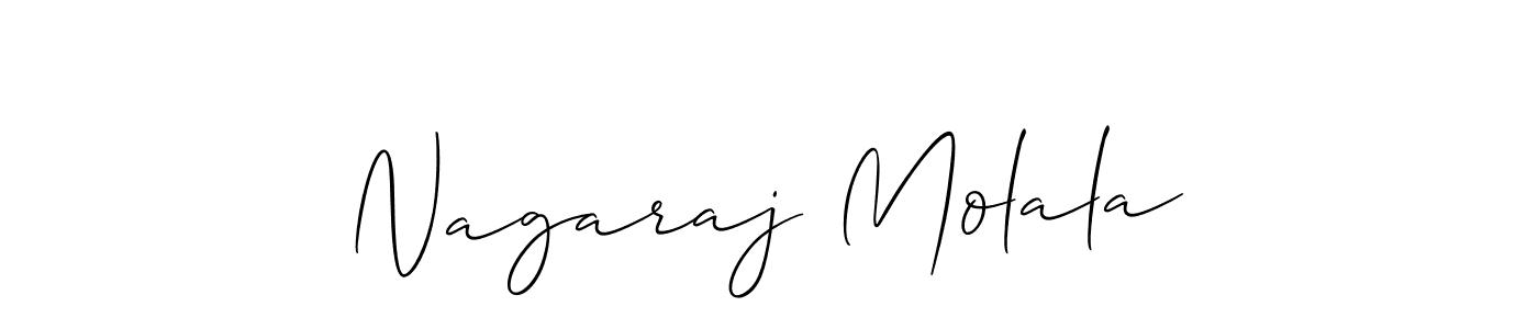 Make a beautiful signature design for name Nagaraj Molala. With this signature (Allison_Script) style, you can create a handwritten signature for free. Nagaraj Molala signature style 2 images and pictures png