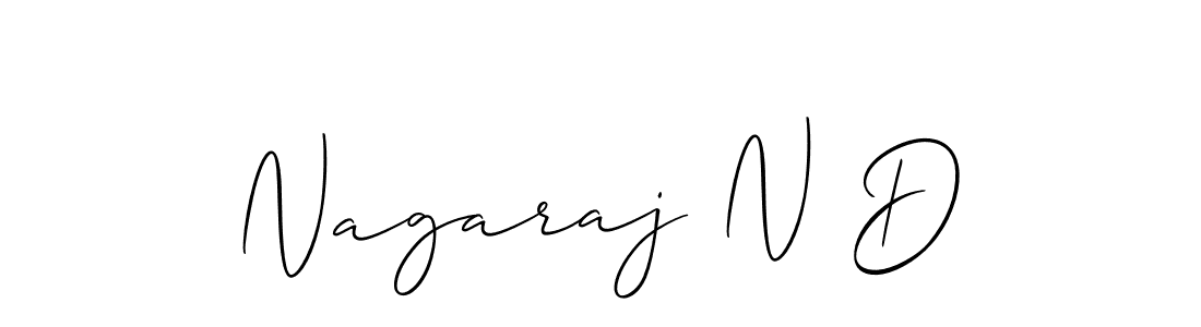 The best way (Allison_Script) to make a short signature is to pick only two or three words in your name. The name Nagaraj N D include a total of six letters. For converting this name. Nagaraj N D signature style 2 images and pictures png