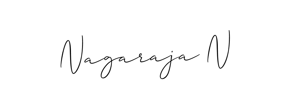 The best way (Allison_Script) to make a short signature is to pick only two or three words in your name. The name Nagaraja N include a total of six letters. For converting this name. Nagaraja N signature style 2 images and pictures png