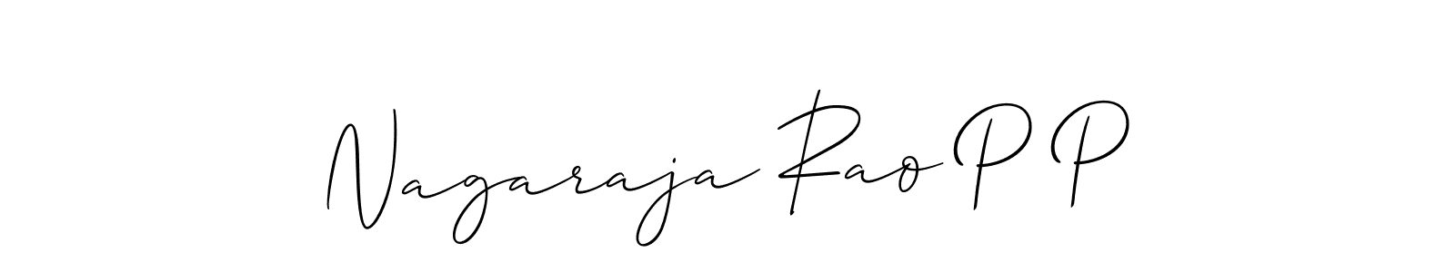 Use a signature maker to create a handwritten signature online. With this signature software, you can design (Allison_Script) your own signature for name Nagaraja Rao P P. Nagaraja Rao P P signature style 2 images and pictures png