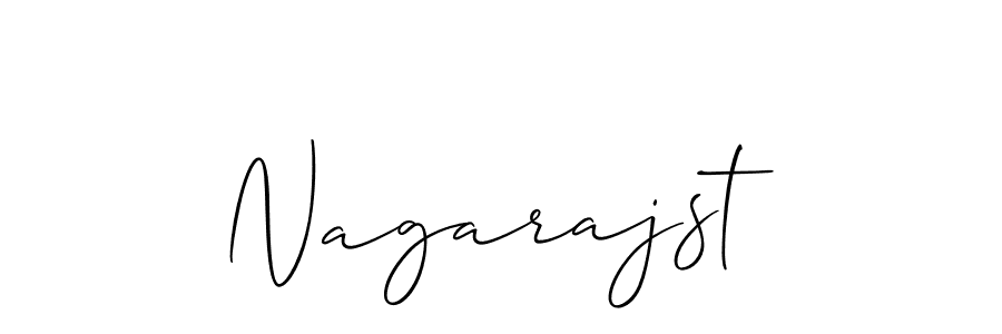 The best way (Allison_Script) to make a short signature is to pick only two or three words in your name. The name Nagarajst include a total of six letters. For converting this name. Nagarajst signature style 2 images and pictures png