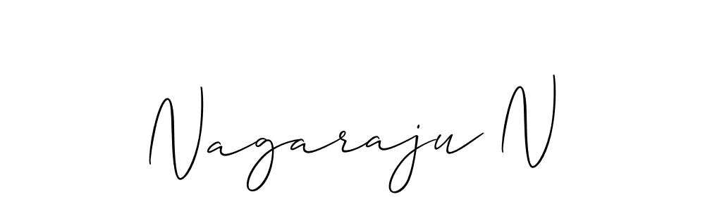 Create a beautiful signature design for name Nagaraju N. With this signature (Allison_Script) fonts, you can make a handwritten signature for free. Nagaraju N signature style 2 images and pictures png