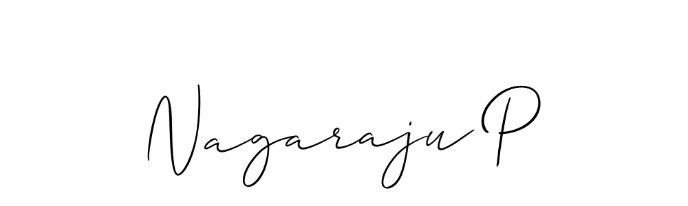 Also we have Nagaraju P name is the best signature style. Create professional handwritten signature collection using Allison_Script autograph style. Nagaraju P signature style 2 images and pictures png