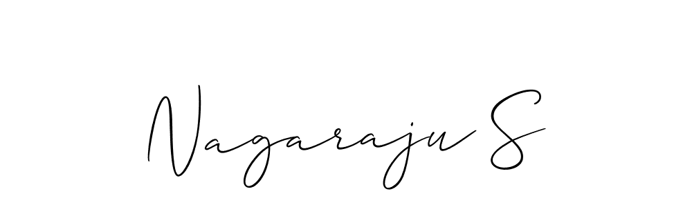 How to make Nagaraju S name signature. Use Allison_Script style for creating short signs online. This is the latest handwritten sign. Nagaraju S signature style 2 images and pictures png