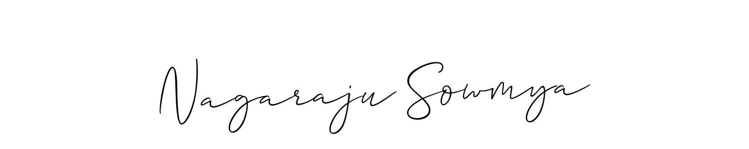 How to make Nagaraju Sowmya signature? Allison_Script is a professional autograph style. Create handwritten signature for Nagaraju Sowmya name. Nagaraju Sowmya signature style 2 images and pictures png