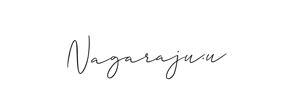 if you are searching for the best signature style for your name Nagaraju.u. so please give up your signature search. here we have designed multiple signature styles  using Allison_Script. Nagaraju.u signature style 2 images and pictures png