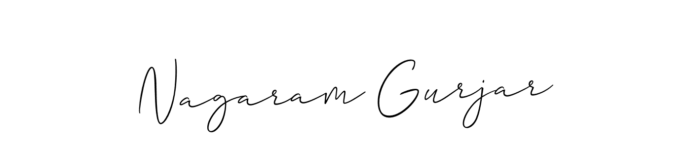 Also You can easily find your signature by using the search form. We will create Nagaram Gurjar name handwritten signature images for you free of cost using Allison_Script sign style. Nagaram Gurjar signature style 2 images and pictures png