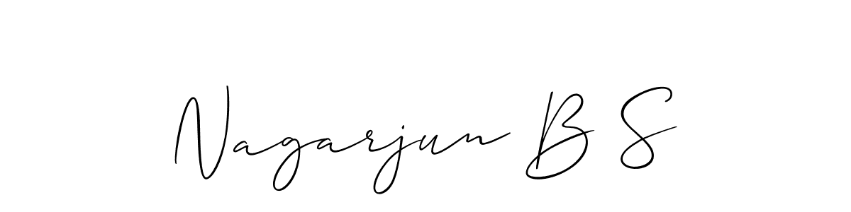 Allison_Script is a professional signature style that is perfect for those who want to add a touch of class to their signature. It is also a great choice for those who want to make their signature more unique. Get Nagarjun B S name to fancy signature for free. Nagarjun B S signature style 2 images and pictures png