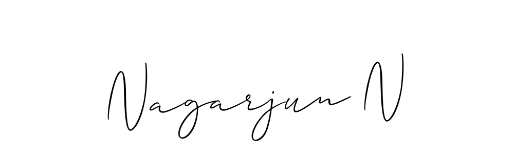 Design your own signature with our free online signature maker. With this signature software, you can create a handwritten (Allison_Script) signature for name Nagarjun N. Nagarjun N signature style 2 images and pictures png