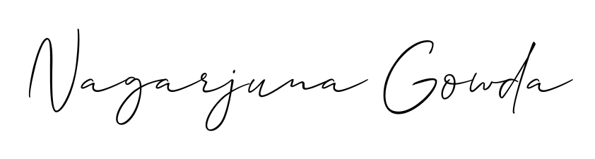 How to make Nagarjuna Gowda name signature. Use Allison_Script style for creating short signs online. This is the latest handwritten sign. Nagarjuna Gowda signature style 2 images and pictures png